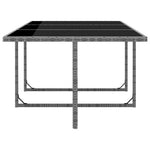 11 Piece Outdoor Dining Set with Cushions Poly Rattan Gray
