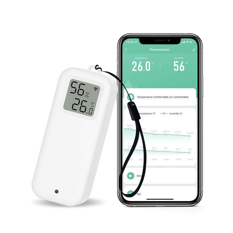 TH13 Tuya WiFi Temperature & Humidity Sensor with LCD Digital Display Indoor Hygrometer Thermometer Smart Home Remote Monitor Voice with Alexa Google Home Smart Life APP
