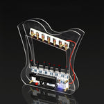 HU-013 DIY Laser Harp Interactive Seven Laser Strings Kit Adjustable Tone LED Lights DC 5V Portable Musical Instrument
