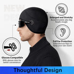 Wolfilist 1-Pack Unisex Breathable Thermal Cycling Skull Cap Winter Windproof Fleece Lined Full Coverage Headscarf Hat for Running Skiing Motorcycle Riding