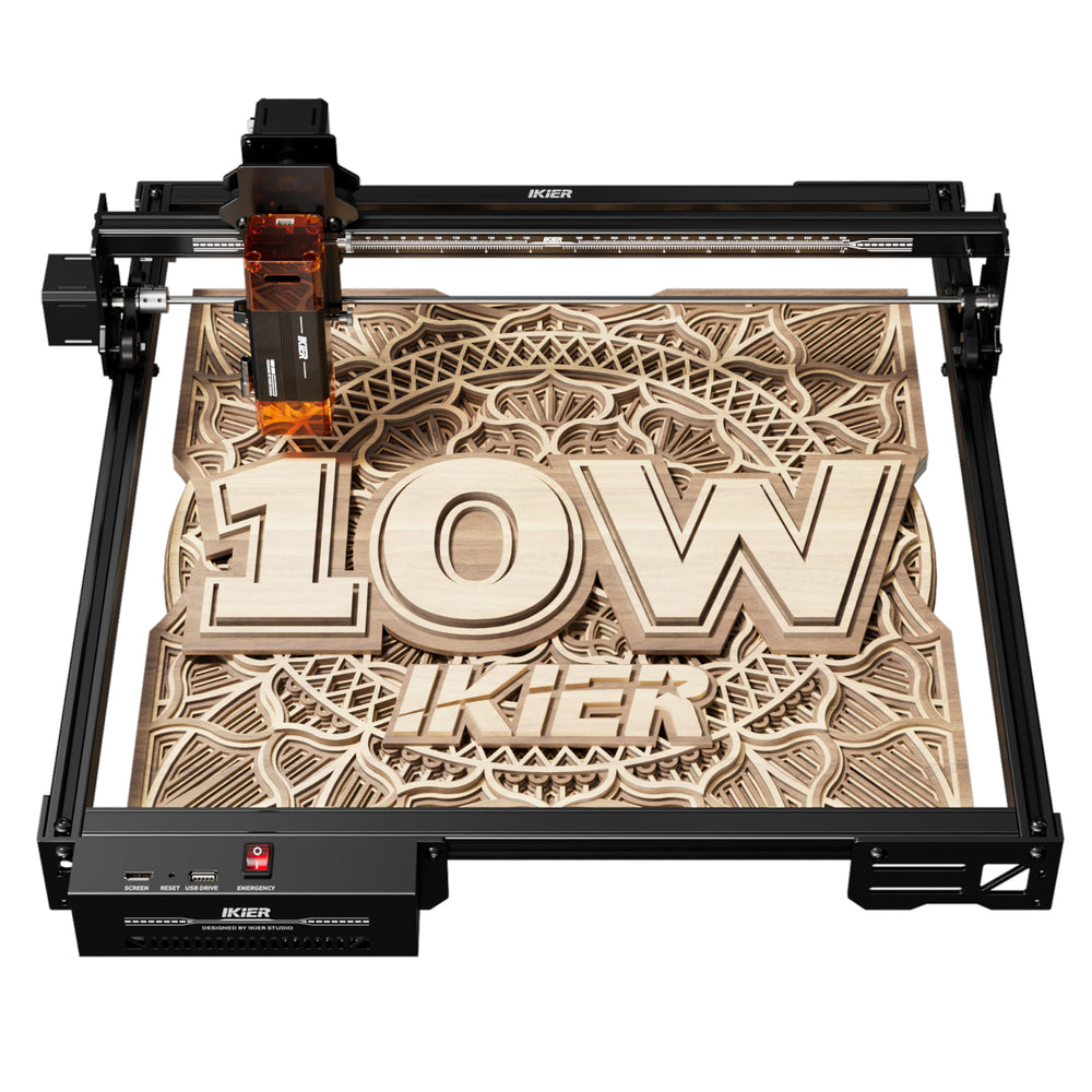 iKier X10 Pro Upgraded 10W Laser Engraving Machine Laser Engraver with Gen2 Spot Compression Technology for Wood and Metal Dark Acrylic Glass