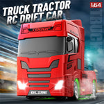 YF 3605 RTR 1/64 2.4G 4WD Mini Drift RC Car Truck Tractor Support App Remote Controlled LED Light Two Speed Full Proportional Engineering Vehicle Desktop Toys Model Collection Gift For Boys