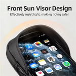 LinkMejor B17-7 6.2'' Portable Touch Screen Phone Holder Bicycle Bag 360° Adjustable Waterproof Bike Front Frame Bag