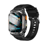 QX18 2.01-inch HD Screen GPS Compass 630mAh Battery LED Flashlight Voice Assistant bluetooth Call Heart Rate Blood Oxygen Monitor Sleep Monitoring Breathing Exercise Multi-sport Modes IP68 Waterproof Smart Watch