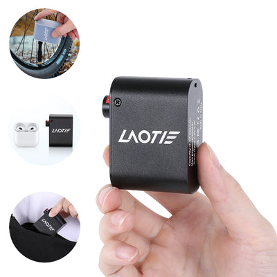 LinkMejor Z1 Mini Electric Bike-specific Air Pump 100PSI 300mAh Type-C Fast Rechargeable Portable Pocket Inflator with Silicone Case for Long Distance Cycling Rapid Tire Emergency Inflation