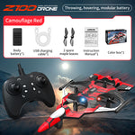 LinkMejor Z100 2.4G EPP Hover Fighter Glider One-Key Circling 360° Roll 4 Turbofans 4CH LED RC Drone Airplane Quadcopter Stunt Glider RTF