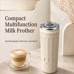 Comfook 300W 4-In-1 Portable Milk Frother 2-Min Fast Heating 300ml Capacity Low Noise Operation Multifunctional Electric Milk Foam Maker for Coffee Latte Cappuccino