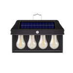 Elfeland HW-779 Solar Light with Motion Sensor 3 Modes Warm Light IP65 Waterproof Solar Lamp Garden Wall Light for Outdoor Use
