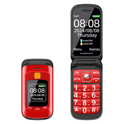 LinkMejor F899 2.4 inch Dual Display 2800mAh FM Vibration SOS Fast Quick Torch Loud Volume Flip Feature Phone