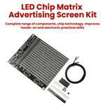 DIY LED Matrix Kit SMD Dot Matrix Advertising Screen Kit Soldering Practice PCB Pre-Programmed Microcontroller Red Display