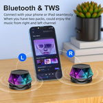 HS-001Y Mini Magnetic Base bluetooth Speaker Portable Subwoofer Speaker Stereo Sound RGB Light TWS Hands-free Call Phone Stand Outdoor Wireless Magnetic Speakers for Bicycle Car Dashboard Bus