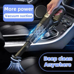 Tevorex A6 Car Multifunctional Vacuum Cleaner with Power Display Replaceable Suction Head Handheld Powerful Suction Rechargeable Car and Home Small Cordless Vacuum Cleaner