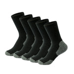 5 Pairs Men's Mid-calf Socks Sweat Anti-odor Sports Socks for Spring Autumn Winter Outdoor Running Basketball Socks Thick Warm Male Socks Large Size 39-45