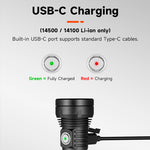 Lumintop GT NANO PLUS 1200LM 450m Throw EDC Flashlight 14500/14100 Battery LED Mini Torch Supported USB-C Rechargeable IPX8 Waterproof Compact Tactical Light