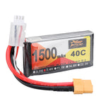 LinkMejor 7.4V 1500mAh 40C 2S LiPo Battery XT60 Plug for RC Drone