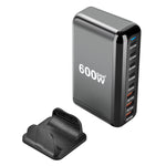 [GaN Tech]LinkMejor YMX-908-600W 600W 8-Port USB PD Charger 5USB-C+3USB-A QC PD Fast Charging Desktop Charging Station EU Plug US Plug for iPhone 16 16 Pro 15 14 13 Pro Max for Huawei Mate XT for Xiaomi 15pro