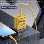 CH145-PD  3-Port USB PD Charger USB-A+2USB-C PD3.0/3.1 QC3.0/4.0 PPS Fast Charging Wall Charger Adapter EU Plug US Plug for iPhone 16 16 Plus 15 Pro 14 13 12 Pro Max for Xiaomi 15pro for Samsung Galaxy Z Flip6 for Huawei Mate XT