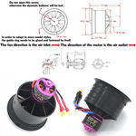 [HK Direct] Apisqueen 50mm EDF 4S 4300kV 950g Thrust Belt 11 Sheets/ 64mm EDF 4S 3500kV Belt 11 Sheets/ 70 mm EDF 6S 2300 kV 2240 g Push Belt 12 Blades Electric Sheath Current Fan for Aircraft Model Aircraft Engine