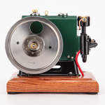 LinkMejor 1/8 Scale 3.6cc Mini Vintage Single Cylinder 4-Stroke Working Gasoline Engine Model  with Wooden Base Version Ready to Run 1140