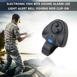 LinkMejor Fishing Alarm with LED Light Loud Sound Fish Bell Clip-On for Rod Fishing Tackle Accessories