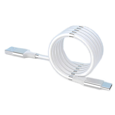 3A USB-A to Type-C Magnetic Stroage Cable Fast Charging Data Transmission Copper Core Line 1M/1.8M Long for iPhone 15 15 Plus for Huawei Pura 70 Ultra for Samsung Galaxy S24 for Xiaomi Civi 4 Pro
