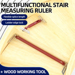 LinkMejor LTG-002 Stair Tread Template Tool Solid Stair Tread Gauge Shelf Layout Tool Stair Tread Measuring Tool Compatible with Many Types of Layout Projects