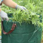 60L-500L Garden Leaf Bag Handles Multi-purpose Storage Bag Tool for Garden Waste Household Reusable Garden Bag Large Capacity Leaf Sack Light Trash Can Foldable Garden Garbage Waste Container