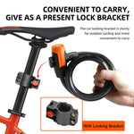 LinkMejor Anti-thief Key Bike Lock 1.2m Length Steel Alloy Tough Protection Waterproof Portable Bicycle Lock for MTB Bicycle Road Bike