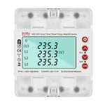 380V 100A Tuya Smart WiFi 3 Phase Bi-Directional Energy Power kWh Meter Over Under Voltage Protector Relay Switch Current Limit Work with Alexa Google Assistant