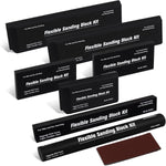 7pcs Sanding Block Kit EVA Foam Wet Dry Sandpaper for Woodworking Automotive Car Bodywork