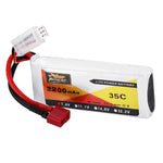 LinkMejor 7.4V 2200mAh 35C 2S Lipo Battery T Plug for Wltoys 124019 144001 10428 10428A/B/C/A2/B2/C2 K949 RC Car