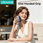 USAMS CD284 PB102 22.5W 37Wh 10000mAh Semi-Solid Power Bank with Digital Display External Battery Power Supply with 2 Inputs & 3 Outputs Support PD QC Fast Charging for iPhone  17 17 Pro 16 Pro Max 15 14 for Huawei Mate XT for OPPO for VIVO