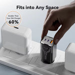 [GaN Tech] KUULAA KL-CD64 65W 3-Port USB PD Charger USB-A+2USB-C PD Fast Charging Wall Charger Adapter EU Plug US Plug for iPhone 16 16 Pro 15 14 13 Pro Max for Xiaomi 15 Ultra for Samsung Galaxy S25 Ultra for Huawei Pura X