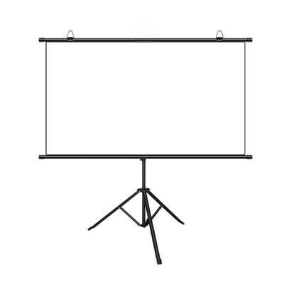 LinkMejor BW-VS12 Portable Projector Screen with Tripod Stand 60/84/100/120 Inch 16:9/4:3 Format 4K HD 3D Compatible Quick Setup Home Theater Outdoor