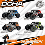 LinkMejor Racing Maverick DOHA 150700 RTR 1/20 2.4G 4WD RC Car Desert Off Road Truck LED Light Aluminum Chassis Metal Drive Shaft Electric Remote Control Mini Vehicles Models Toys