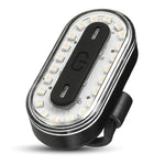 LinkMejor Colorful RGB USB Rechargeable LED Bike Taillight 14 Light Modes Waterproof Safety Rear Light for Night Riding Cycling Equipmen