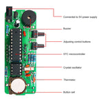 DIY Digital Clock Kit Multifunctional DS1302 USB Nixie Tube Display with Alarm Temperature Memory Brightness