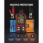 EU US Direct KAIWEETS KVB02 Car Battery Tester 12V 24V Load Tester with 2.68 Inch LCD Accurate Results Reverse Polarity Protection for Standard AGM GEL EFB Batteries