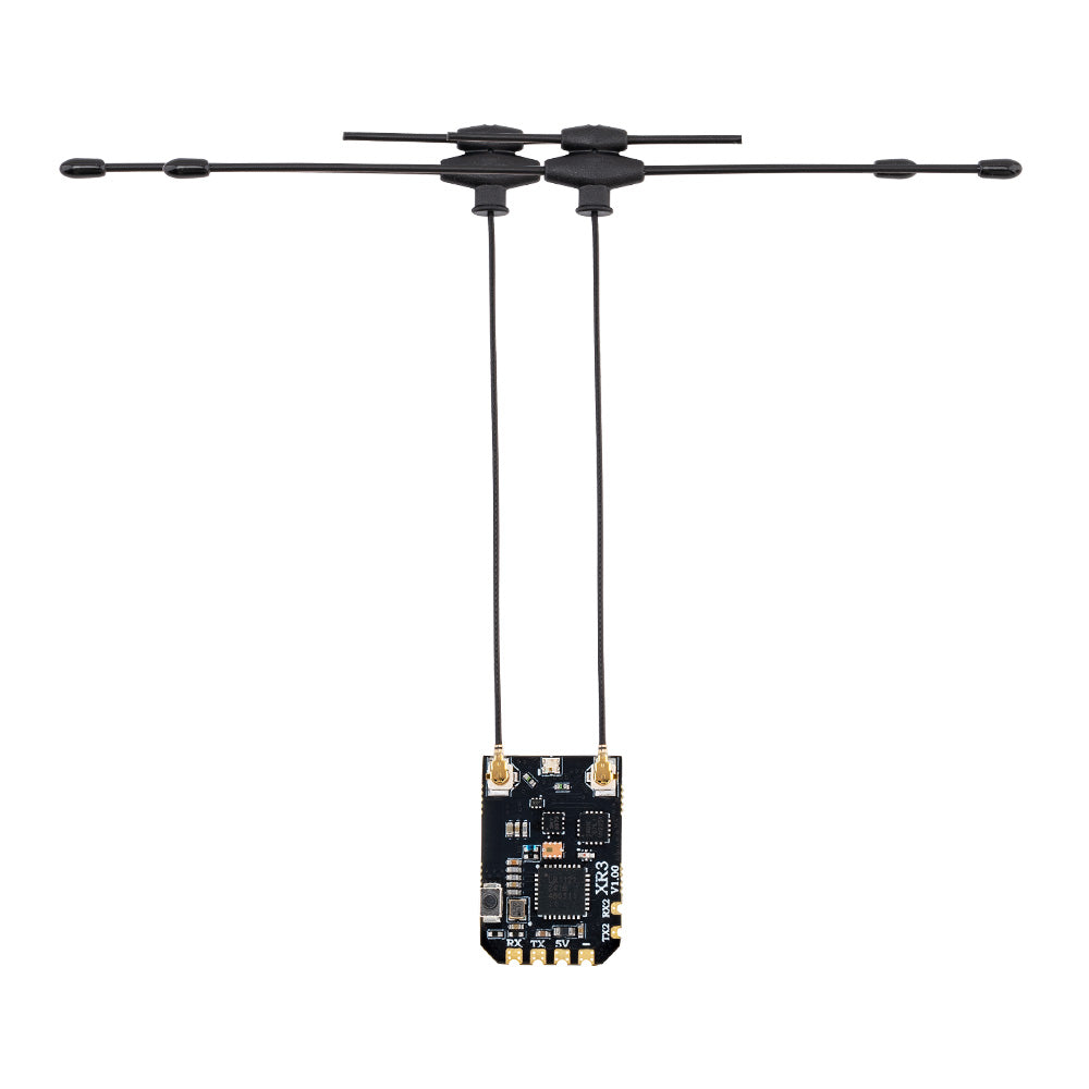 RadioMaster XR3 Nano ExpressLRS ELRS 2.4GHz/900MHz/Dual-Band Multi-Frequency Dual T-Antenna Diversity Receiver for Radiomaster TX16S Boxer GX12 Pocket Radio