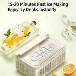 Comfook 120W Portable Mini Desktop Ice Maker Quick 8 Solid Ice Cubes in 15-20Mins Fast Ice Making Quiet & Compact for Home Office Camping Car Use