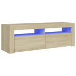 TV Cabinet with LED Lights Sonoma Oak 47.2"x13.8"x15.7"