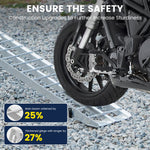 LinkMejor Portable Car Ramp Aluminum Alloy with Adhesive Gloves Straps Fasteners