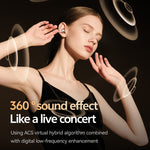 LinkMejor Wireless bluetooth 5.4 Earphone Spatial Sound Directional Sound HD Calling 60H Playback Open-ear Earclips Sports Headphones
