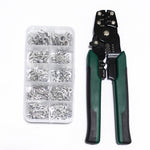 320PCS Crimp Terminal and Pliers Set 10 in 1 U Shaped O Shaped Cold Pressed Terminal Set Wire Connector Splicing Terminal Kit