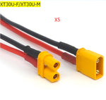 LinkMejor XT30U XT60H XT90H Drone Connectors with Gold-Plated Copper Contact and Soft Silicon Cable for Stable Current Flow Eco-friendly Flame-Retardant Material for Drones Hobby Toys Battery Connections