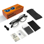 F19 AI Translation Smart Glasses with 100+ Languages Real Time Translation Dual Motherboard Design bluetooth 5.4 Eyewear with Touch Control Music Calls Anti Blue Light Lens Smart Audio Galsses