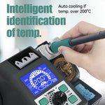 LinkMejor 982 Soldering Iron Station Rapid Heating LCD Display Compatible C210 C245 Handles 90°C to 450°C Adjustable Temperature Compact Design Professional Welding
