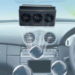 F-817 Solar Powered Car Exhaust Fan 3 Fans 2.5W Window Mount Cooling Vent USB Air Circulation Exhaust Fan