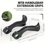 WEST BIKING Adjustable Fluorescent Bicycle Extended Handlebar Lightweight Mountain Bike Bar Ends Deputy Handle
