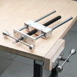 LinkMejor Woodworking Vise MG0-000-0060A Heavy Duty Dual Link Clamp 0-300mm Range Aluminum Alloy Stainless Steel